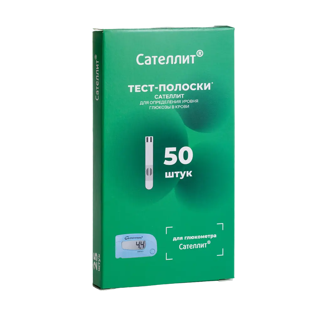 Тест-полоска Сателлит ПКГЭ-02 к глюкометру №25