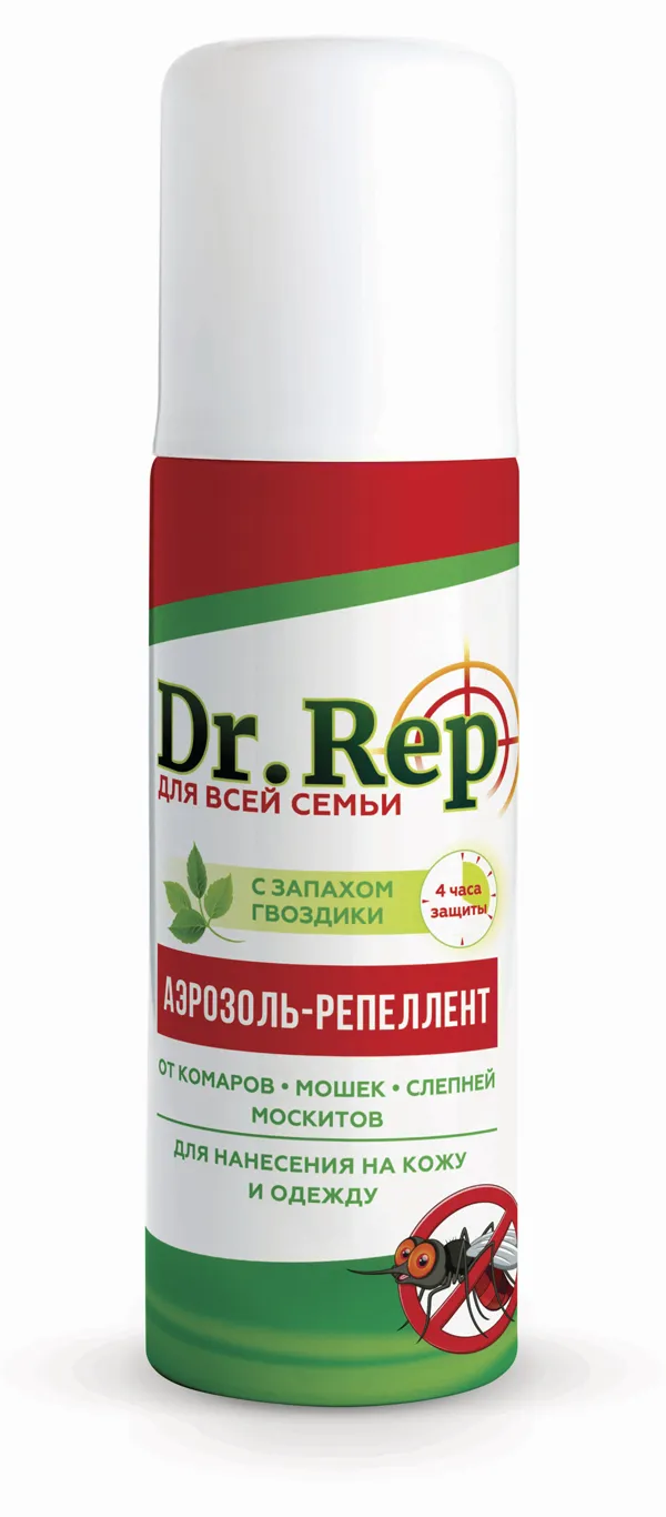 Средство ДОКТОР РЕП (Dr. Rep) от комаров и мошек 150мл (аэрозоль)