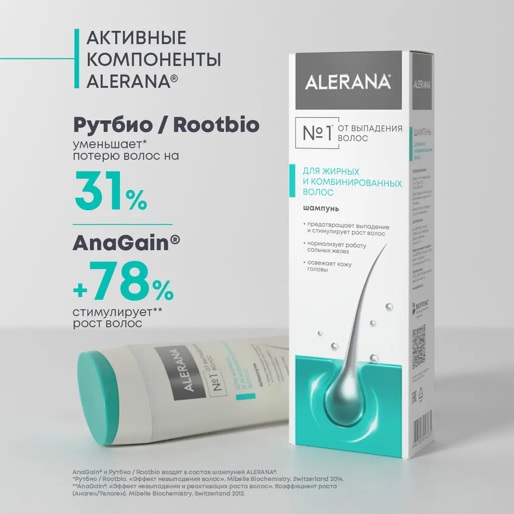 Алерана шампунь д/жирн. и комб. волос 250мл картинка № 3