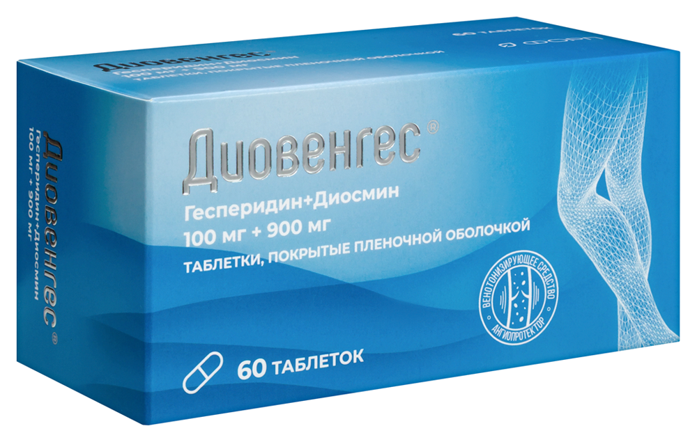 Диовенгес таб. п/пл. об. 100мг+900мг №60 картинка № 2