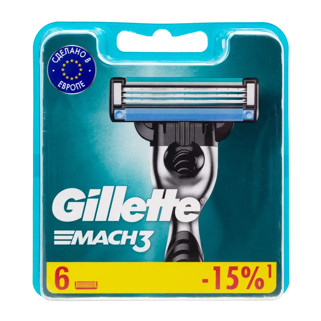 Лезвия бритвенные GILLETTE Mach-3 №6