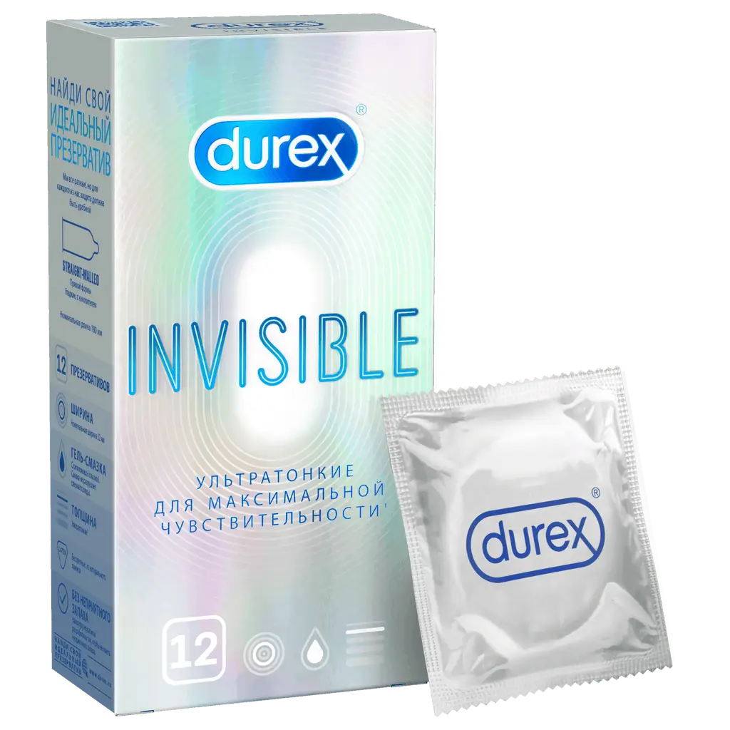 Презерватив Дюрекс (DUREX) Invisible №12