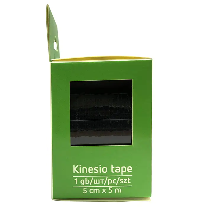 Лента клейкая ECOPLAST КИНЕЗИО-ТЕЙП 5см х 5м (черн.) картинка № 4