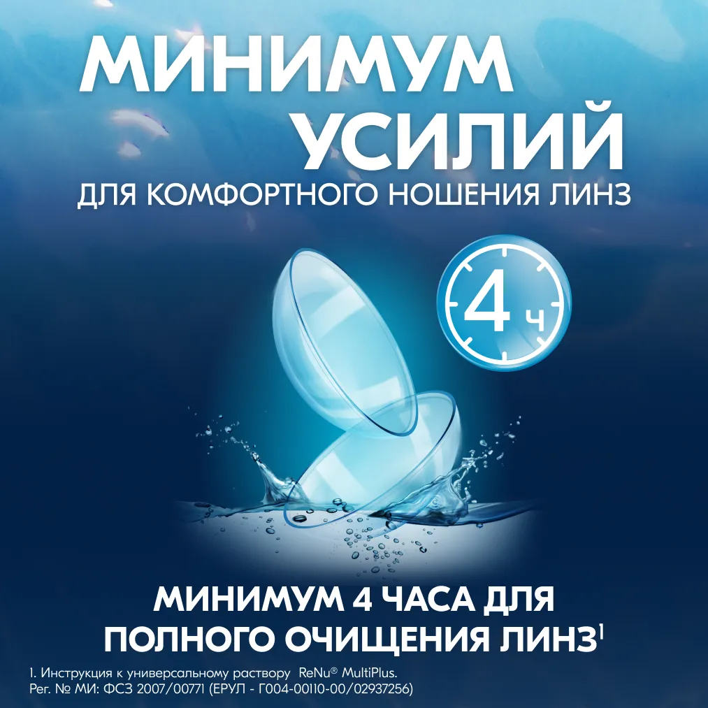 Раствор для контактных линз Реню (RENU) Multi Plus 360мл + контейнер картинка № 6