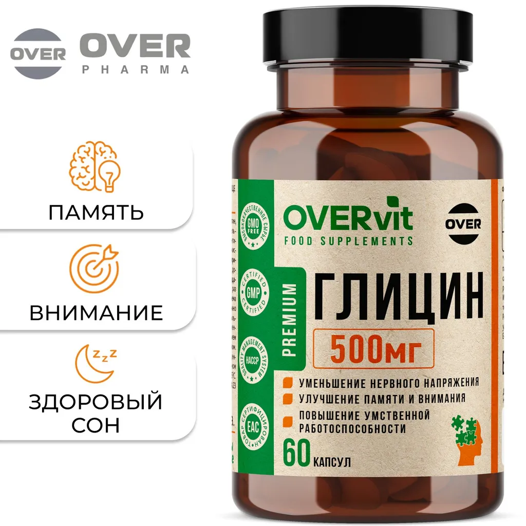 OVERVIT Глюкозамин+Хондроитин капс. №60