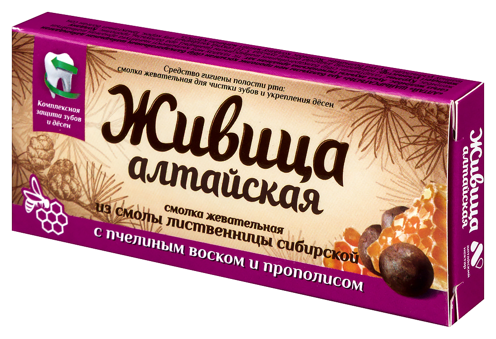 Жевательная резинка ЖИВИЦА АЛТАЙСКАЯ Лиственница Прополис №4 картинка № 5