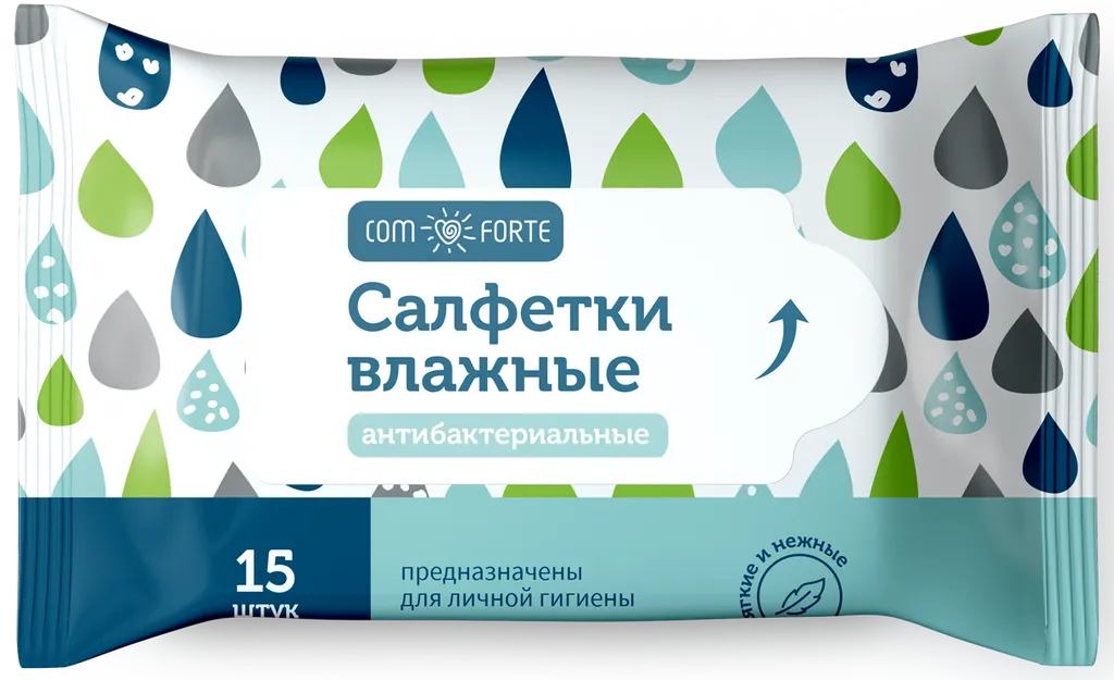 Салфетки ComForte влажн. антибактер. №15