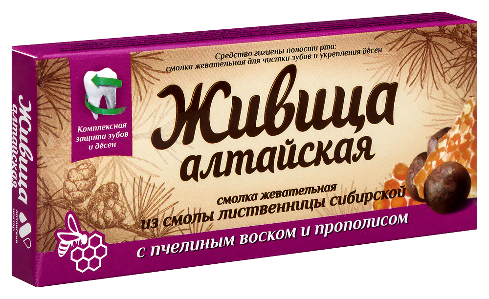 Жевательная резинка ЖИВИЦА АЛТАЙСКАЯ Лиственница Прополис №4 картинка № 2