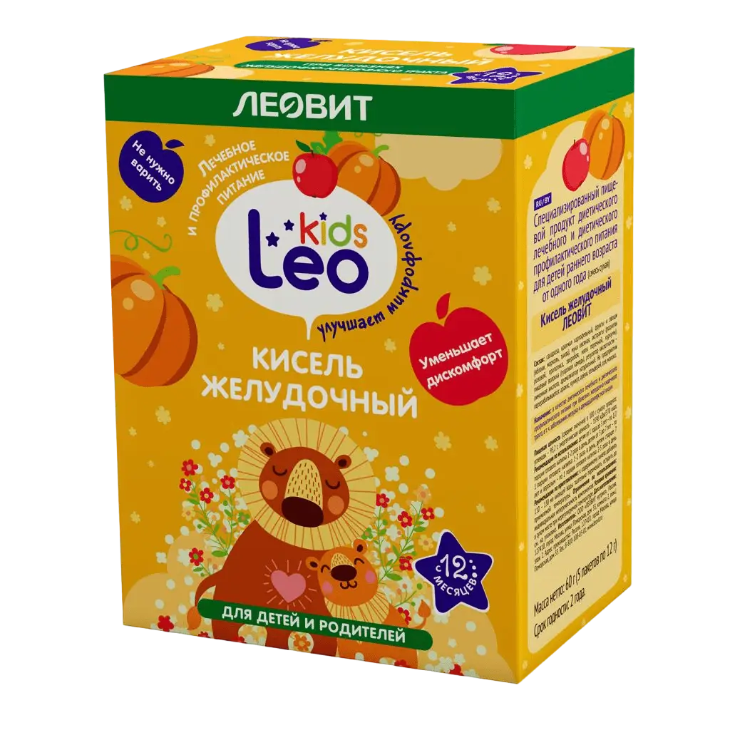 Кисель ЛЕОВИТ LEO KIDS желудочный 12г №5