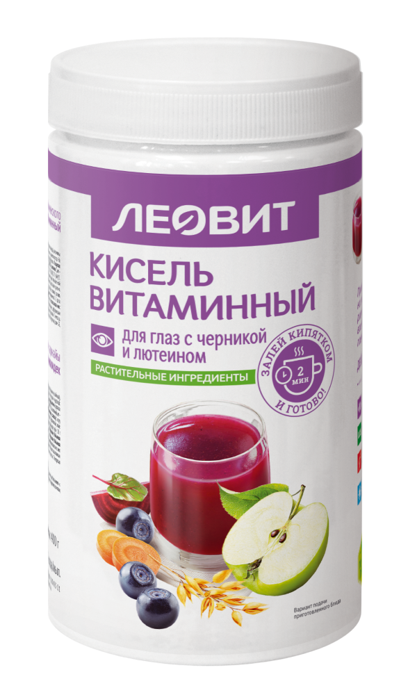 Кисель ЛЕОВИТ витаминный с лютеином д/глаз 400г