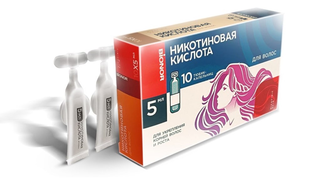 Никотиновая кислота для волос амп. 5мл №10