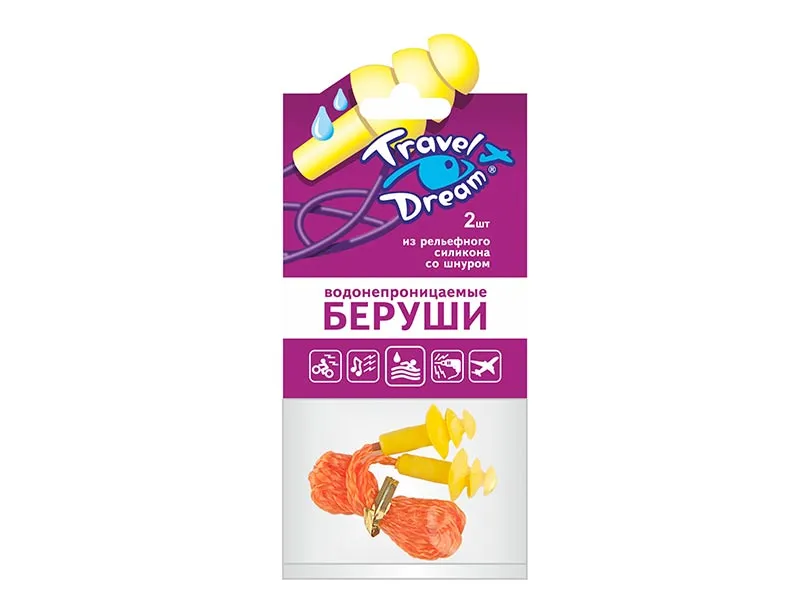 Беруши ТрэвелДрим вкладыш полипропил. + шнур №2