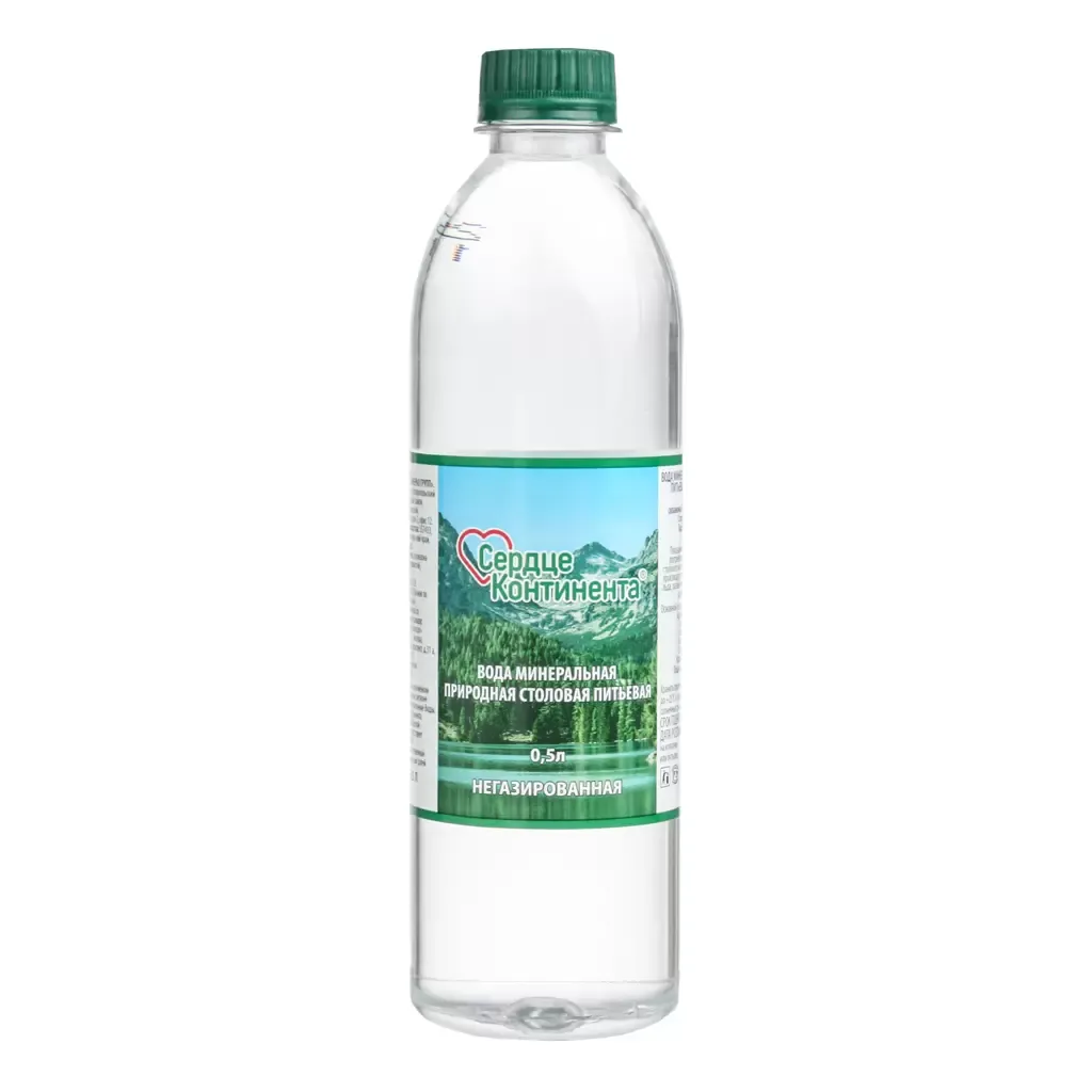Вода минеральная Сердце Континента 0,5л н/газ.
