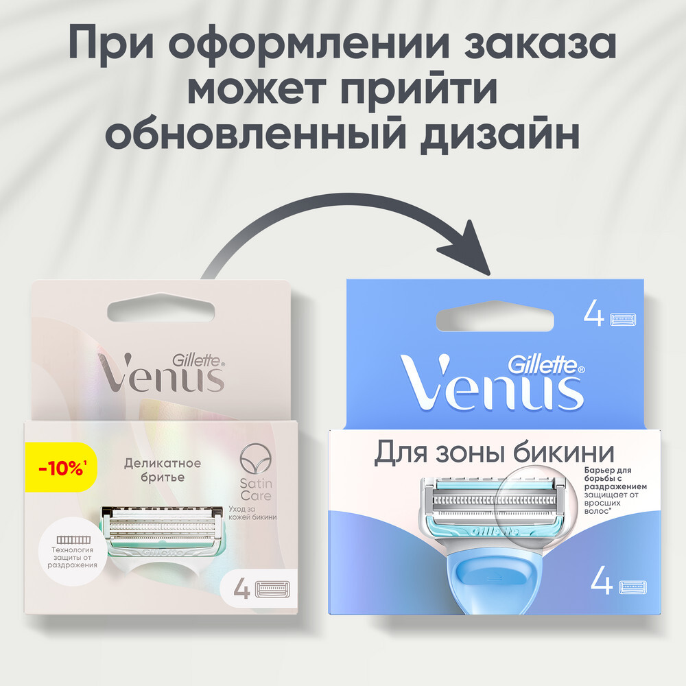 Лезвия бритвенные Gillette Venus Satin Care №4 картинка № 3