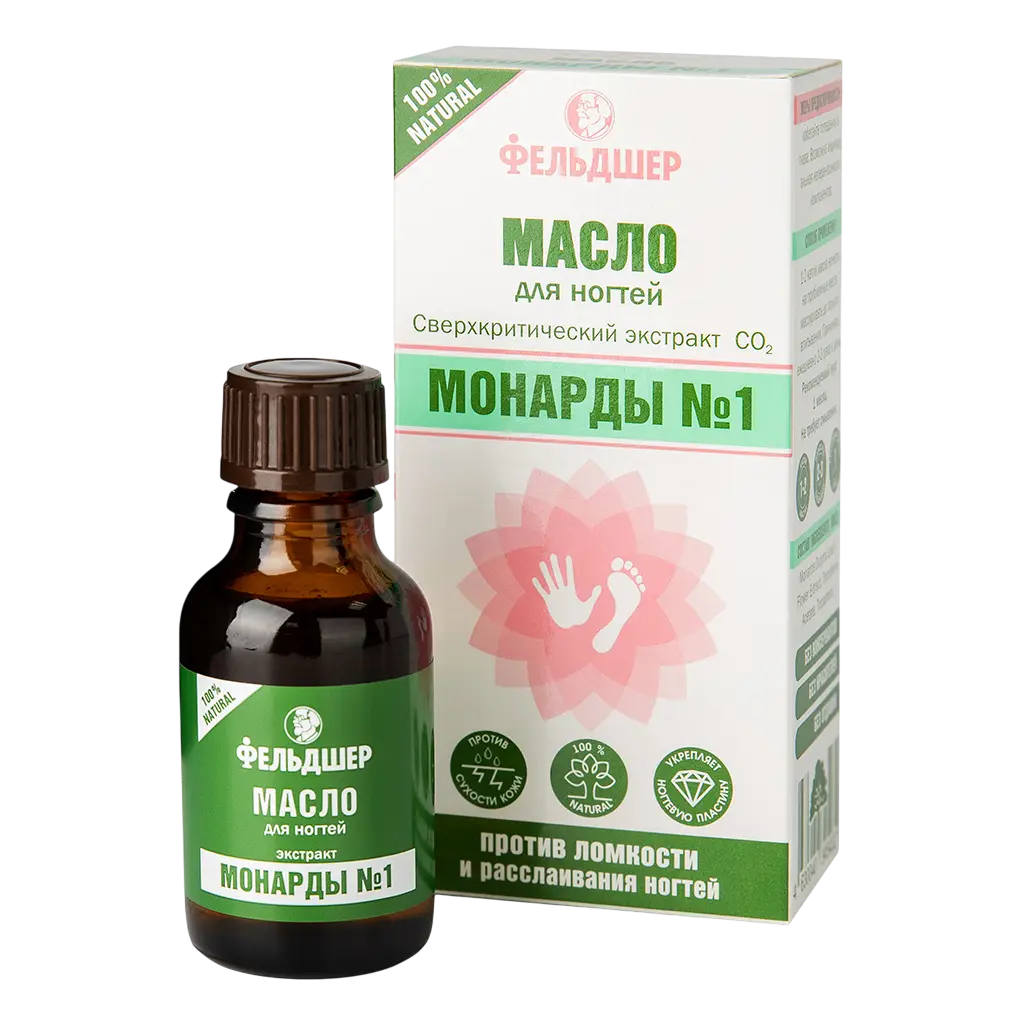 Масло ФЕЛЬДШЕР д/ногтей экстракт монарды №1 п/ломкости и расслаивания ногтей 25мл