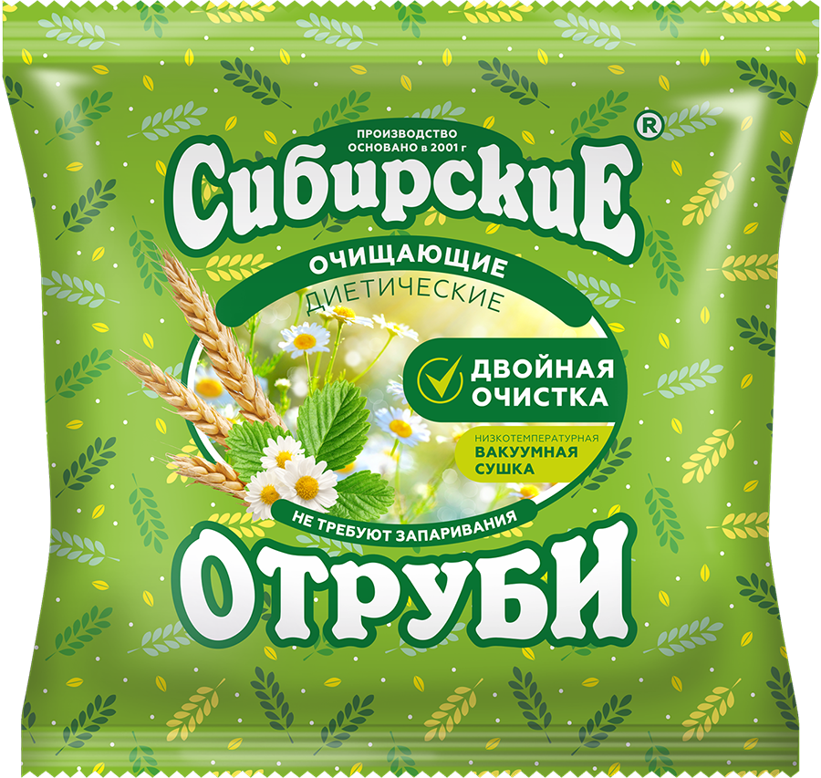 Отруби "Сибирские" очищающие пак. 200г (пшеничные)