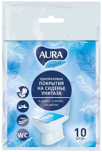 Покрытие AURA на сиденье унитаза однораз. №10