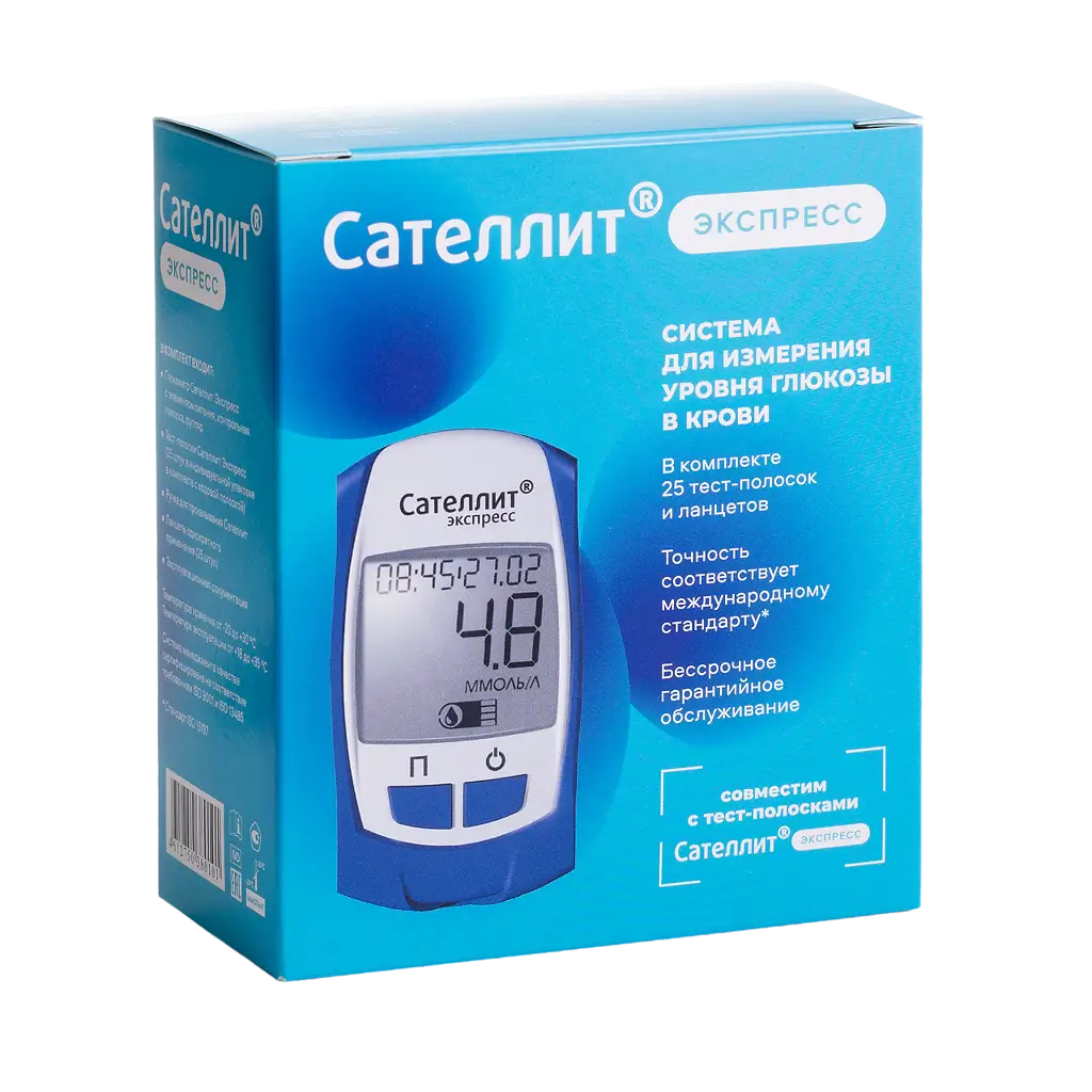 Глюкометр Сателлит Экспресс ПКГ-03 (комплект)