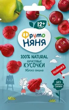 Кусочки фруктов ФРУТОНЯНЯ яблоко-вишня 15г
