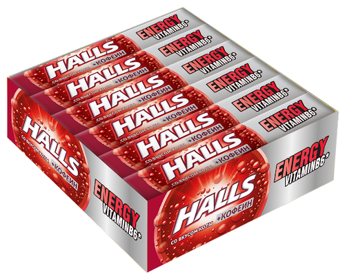 Леденцы HALLS кола и кофеин 25г