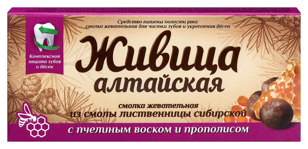 Жевательная резинка ЖИВИЦА АЛТАЙСКАЯ Лиственница Прополис №4