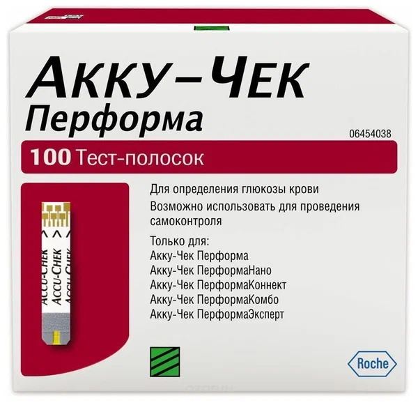 Тест-полоска Акку-Чек Перформа (Accu-Chek Performa) №100