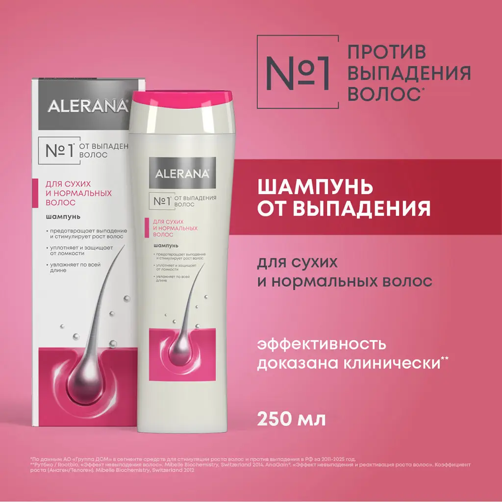 Алерана шампунь д/сух. и норм. волос 250мл картинка № 3