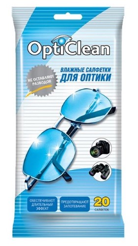 Салфетки OPTICLEAN д/оптики влажн. №20