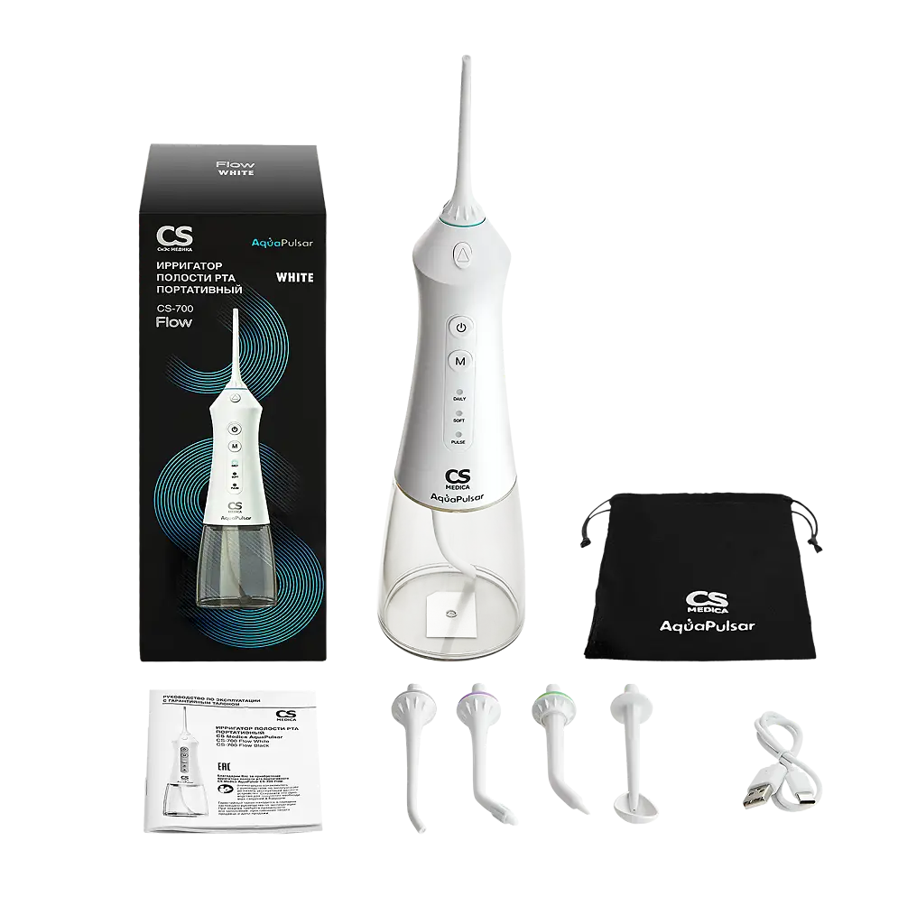 Ирригатор CS Medica AquaPulsar CS-7 DUAL FLOSS White (белый)