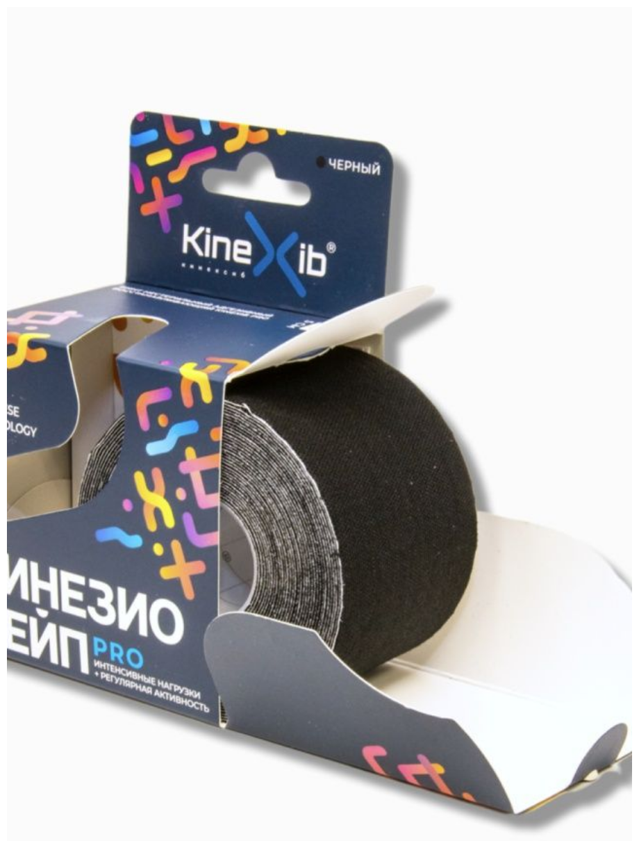 Лента клейкая КИНЕЗИО-ТЕЙП Kinexib 4,5м х 5см №0 (черн.)