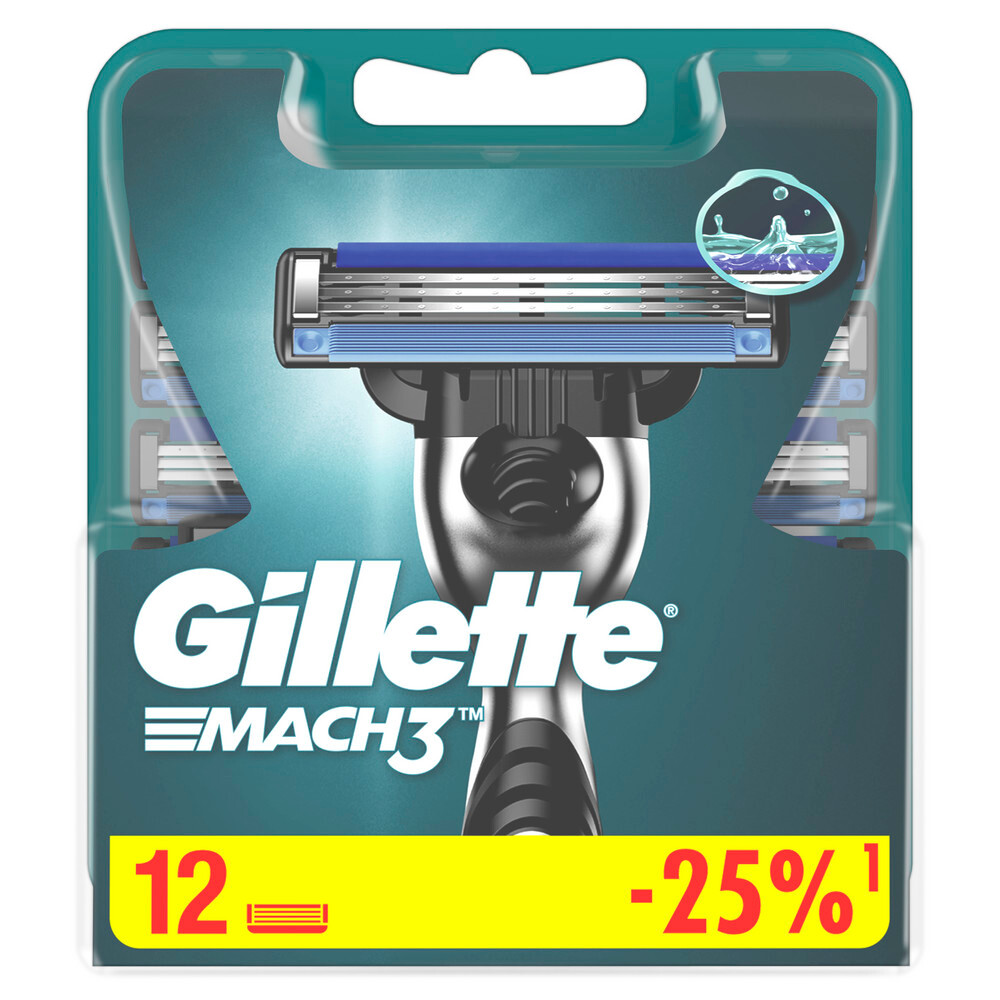 Лезвия бритвенные GILLETTE Mach-3 №12